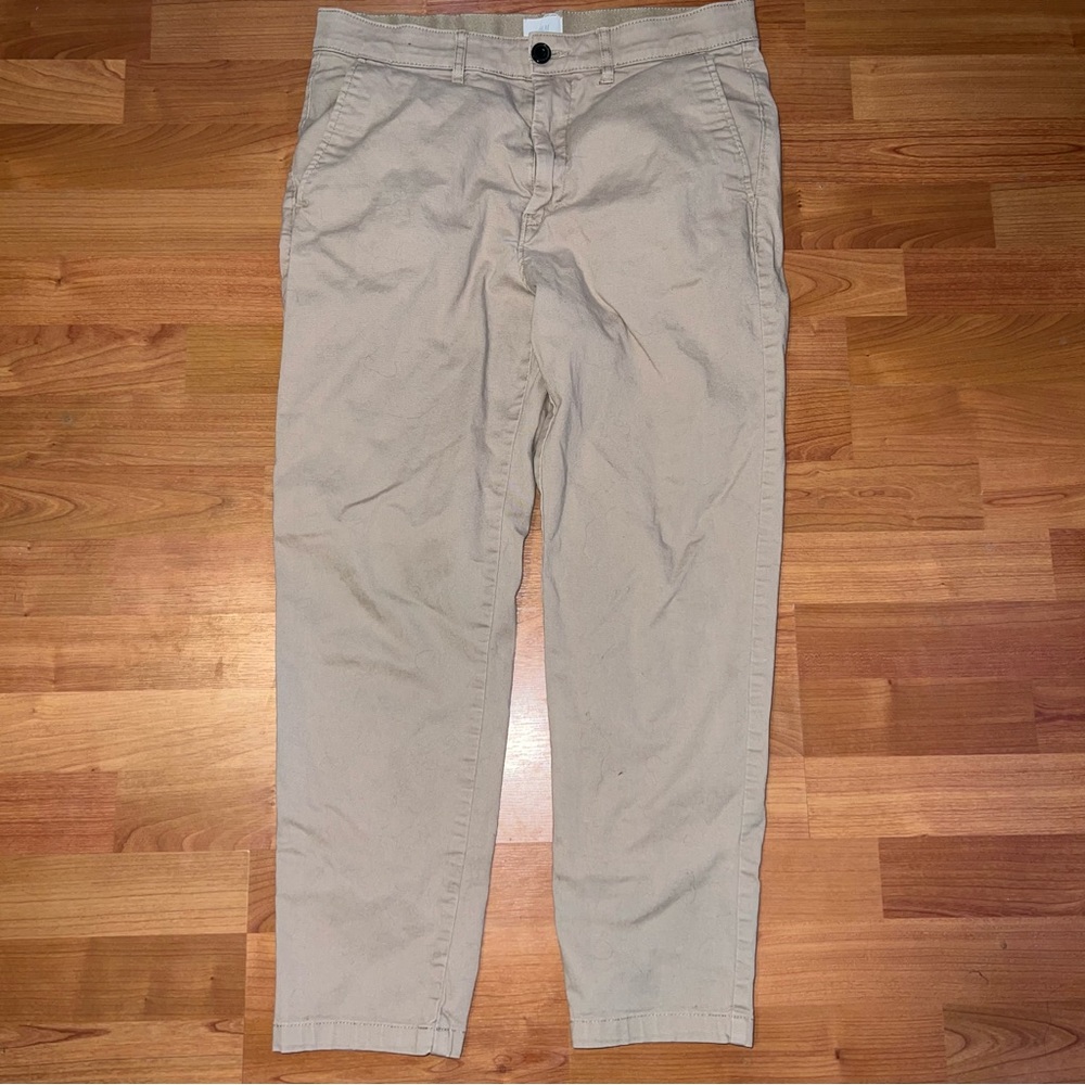 Slim fit cropped men khakis size 31